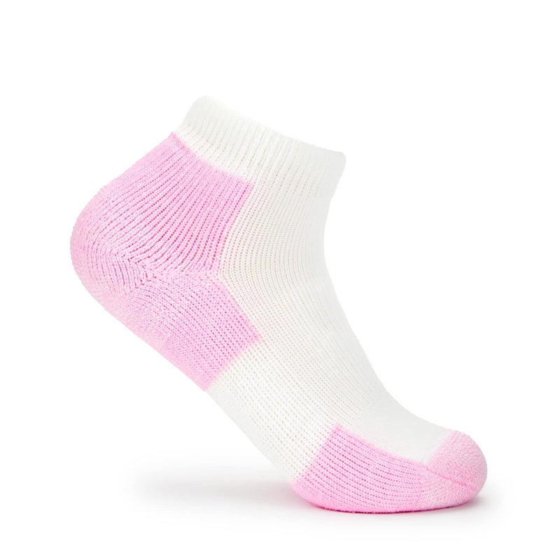 Thorlos Women's DWMXW Walking Thick Padded Ankle Sock, Pink (3 Pack), Large - Image 3